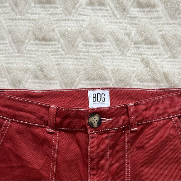 Urban Outfitters BDG Contrast Stitch Workwear Jeans in Red - Picture 4 of 7
